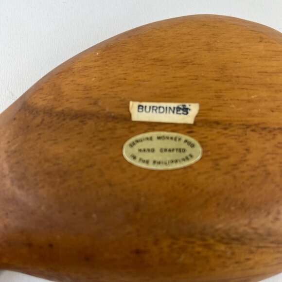 Vintage Monkey Pod Pineapple Shape Large Wooden Bowl Trinket Dish - Picture 3 of 7